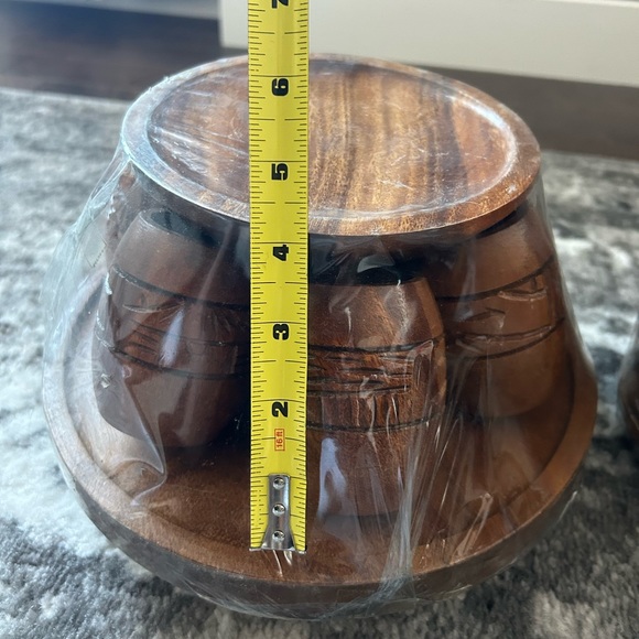 NEW Wooden Barrel Drink Dispenser w Stand & 6 Cups - Picture 15 of 16